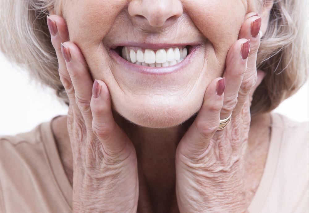 lady with dentures